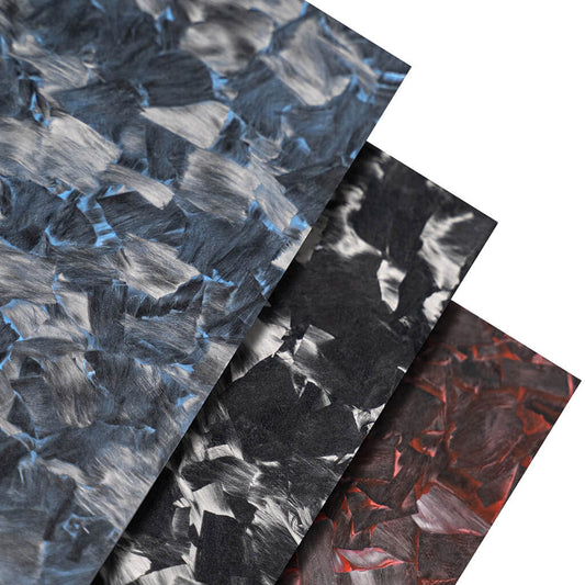 Colored Carbon Fiber Sheet, Forged Pattern Carbon Composite Laminate Plate Board-Medium Sizes