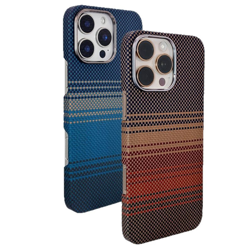600D Ultra-Thin MagSafe Aramid Fiber Moonrise Sunset Phone Case for iPhone 16 Pro 16 Pro Max