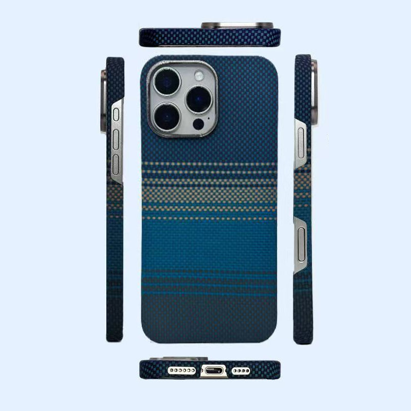 600D Ultra-Thin MagSafe Aramid Fiber Moonrise Sunset Phone Case for iPhone 16 Pro 16 Pro Max