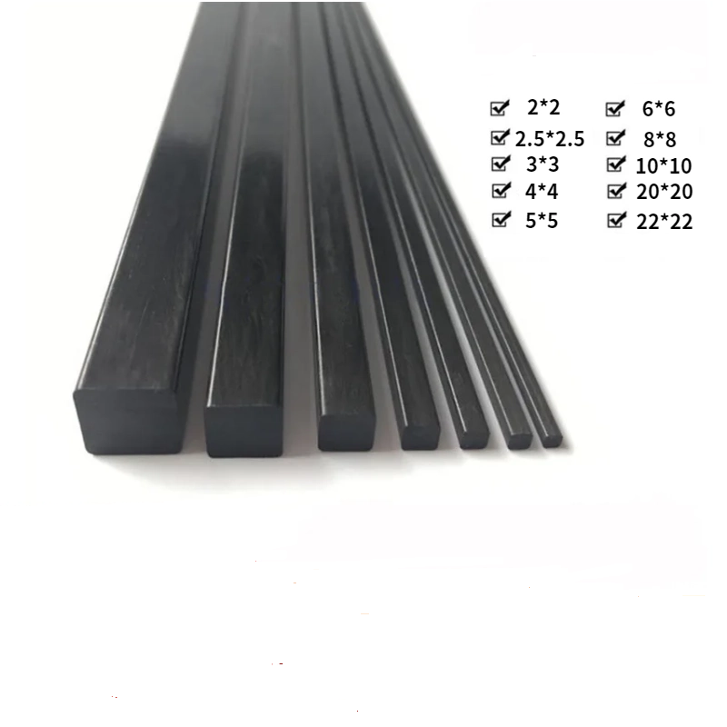 Fancywing High Quality Solid Square Carbon Fiber Rod