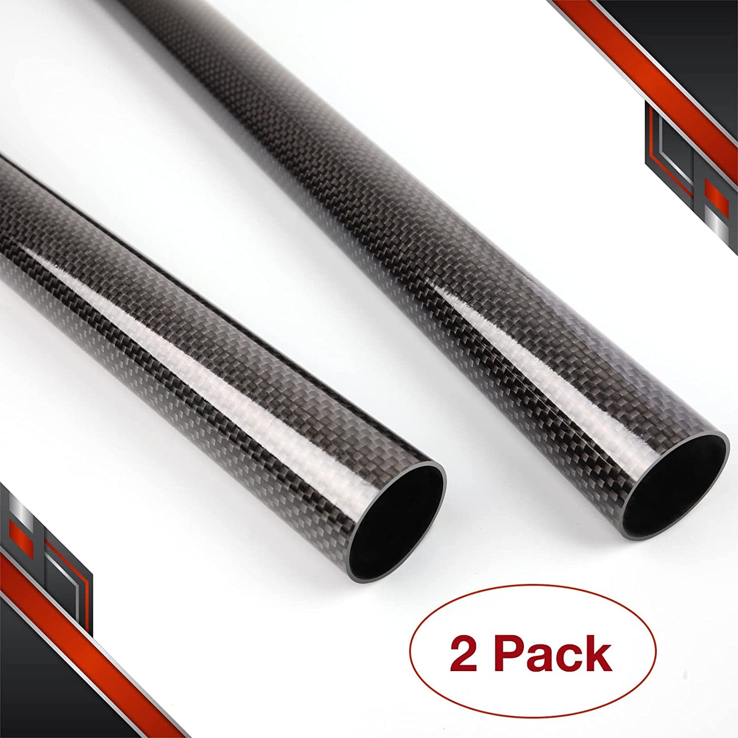 FANCYWING 330mm 14mm x 16mm x 330mm Carbon Fiber Tubes Glossy Surface 3K Roll Wrapped 100% Pure for Quadcopter Multicopter (2PCS /4PCS)