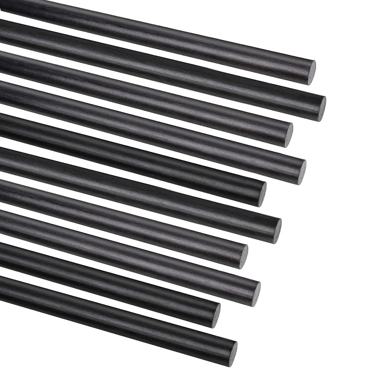 FANCYWING 200MMX 1MM to 10MM Carbon Fiber Rod for RC Airplane DIY Craft (5 PCS)