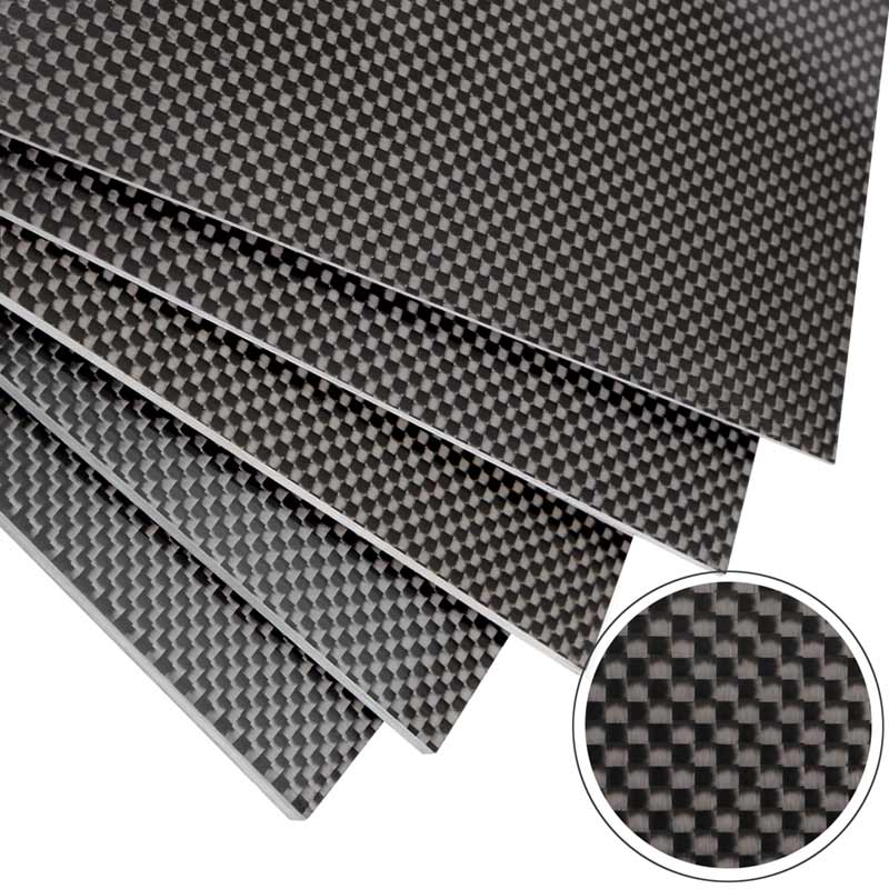 FANCYWING Large Carbon Fiber Sheets 400X500mm (1–6mm Thickness)