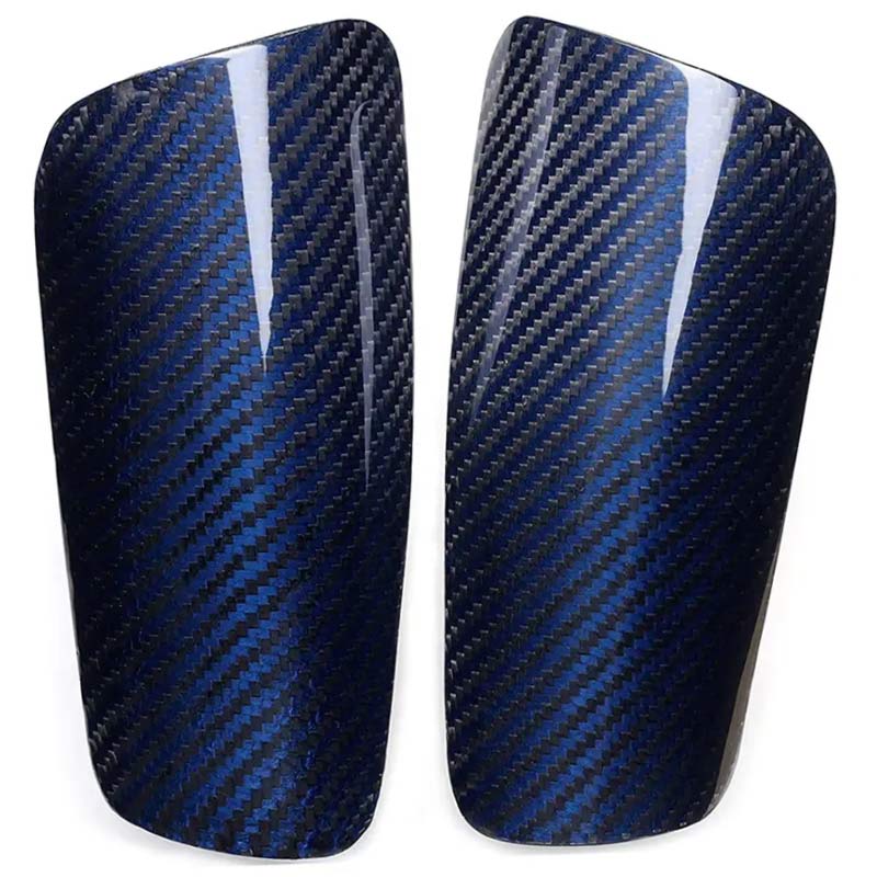 Blue carbon fiber shin guard
