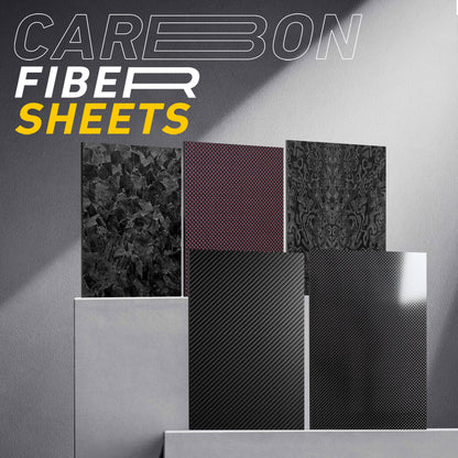 Metallic Carbon Fiber Sheet, Colorful Carbon Composite Laminate Plate Board with Metallic Threads -Large Sizes