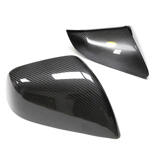 Tesla Model 3/Y/S/X Dry Carbon Fiber Horn Style Rearview Mirror Cover