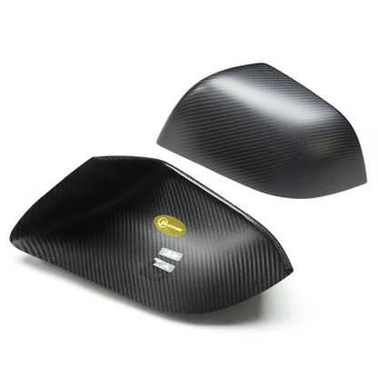 Tesla Model 3/Y/S/X Dry Carbon Fiber Horn Style Rearview Mirror Cover
