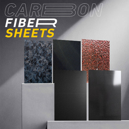 Colored Carbon Fiber Sheet, Forged Pattern Carbon Composite Laminate Plate Board-Large Sizes