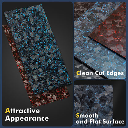 Colored Carbon Fiber Sheet, Forged Pattern Carbon Composite Laminate Plate Board-Large Sizes