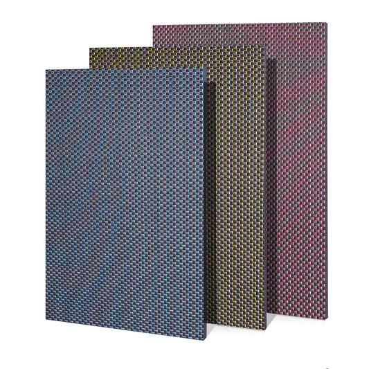 Metallic Carbon Fiber Sheet, Colorful Carbon Composite Laminate Plate Board with Metallic Threads -Large Sizes(400x500mm, 500x500mm, 500x600mm)