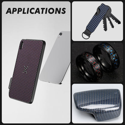 Metallic Carbon Fiber Sheet, Colorful Carbon Composite Laminate Plate Board with Metallic Threads -Large Sizes