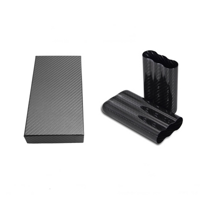 3K Twill Glossy Portable Carbon Fiber Cigar Travel Carrying Case Humidor