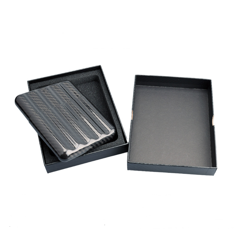 3K Twill Glossy Portable Carbon Fiber Cigar Travel Carrying Case Humidor
