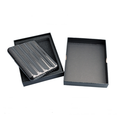 3K Twill Glossy Portable Carbon Fiber Cigar Travel Carrying Case Humidor