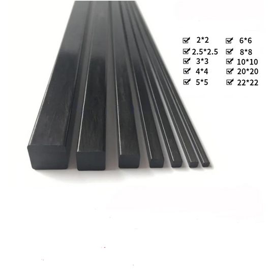 Fancywing High Quality Solid Square Carbon Fiber Rod