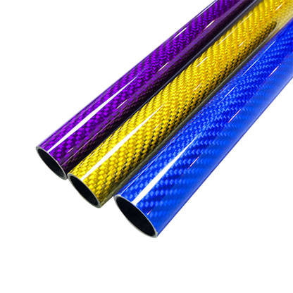 Fancywing 2PCS Colored 3K Carbon Fiber Tube 500MM (OD:6-50MM）