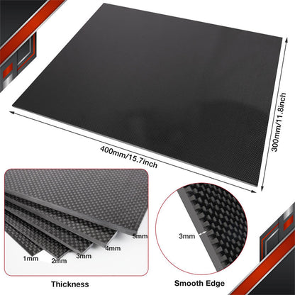 FANCYWING 3K Carbon Fiber Sheets 300X400MM-0.5-6MM Thickness