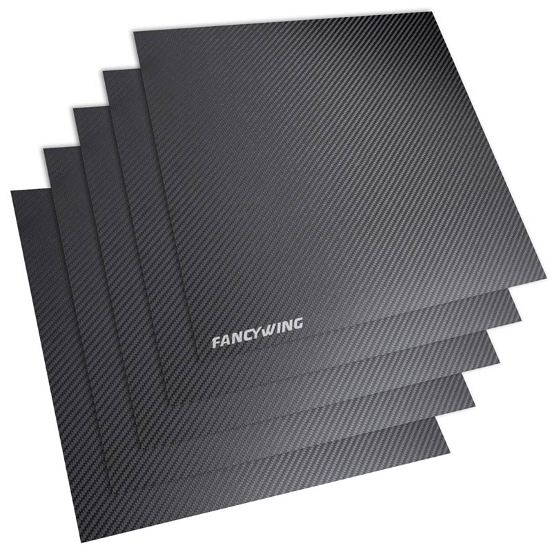 FANCYWING Large Carbon Fiber Sheets 500X500X0.5MM 1.0MM 1.5MM 2.0MM 2.5MM  3.0MM 3.5MM 4.0MM 4.5MM 5.0MM 6.0MM 100% 3K Carbon Fiber Plate