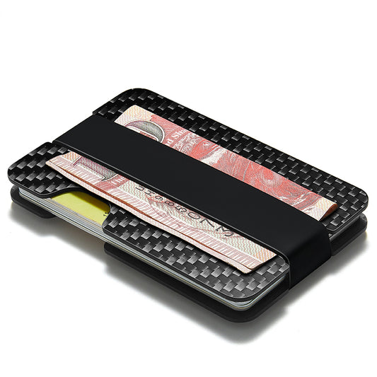 Carbon Fiber RFID Blocking Wallet Card Holder and Money Clip