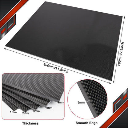 FANCYWING Carbon Fiber Sheets 200X300MM 0.5-6MM Thickness Carbon Fibre Plate