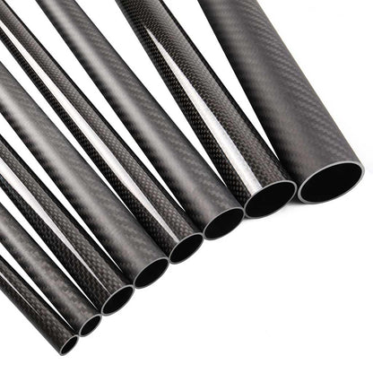 FANCYWING Carbon Fiber Tubes 500mm (19.6 inches) Glossy Surface 6mm to 40mm OD 3K Carbon Fibre Tube