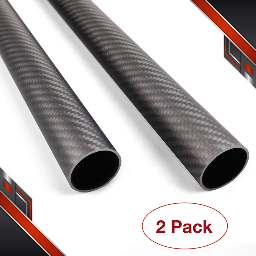 FANCYWING 500mm (19.6 inches) 28mm x 30mm x 500mm Carbon Fiber Tubes Matte Surface 3K Roll Wrapped 100% Pure for Quadcopter Multicopter (2PCS / 4PCS) …