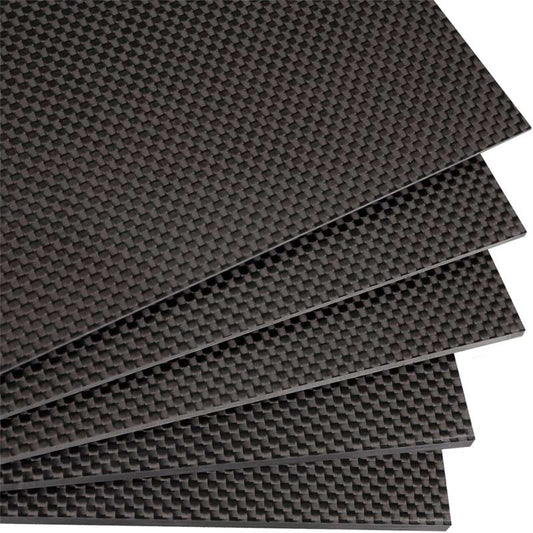 FANCYWING Large Carbon Fiber Sheets 500X500X0.5MM 1.0MM 1.5MM 2.0MM 2.5MM 3.0MM 3.5MM 4.0MM 4.5MM 5.0MM 6.0MM 100% 3K Carbon Fiber Plate Twill&PlainWeave